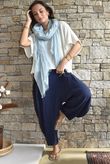 Tasha Cushion Cotton Sia Barrel Pant Navy